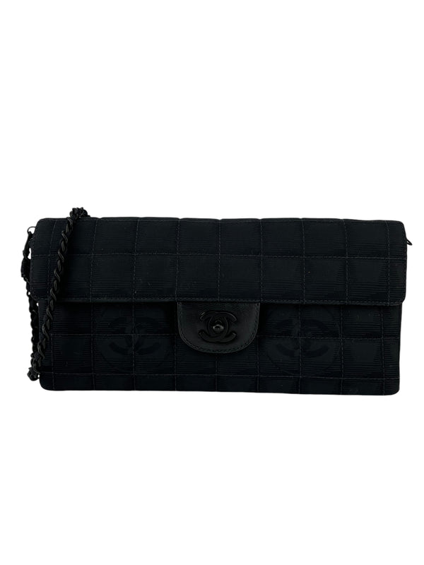 Chanel Black Medium Travel Ligne Flap Bag