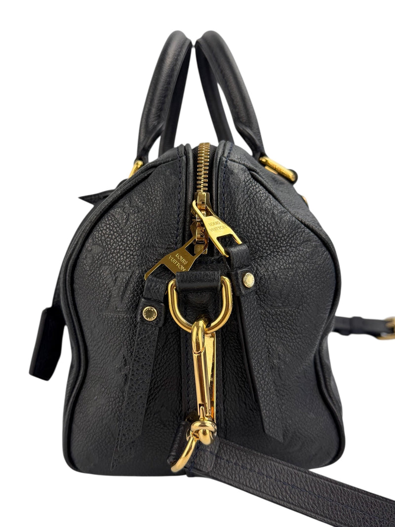 Louis Vuitton Black Empreinte Speedy 25