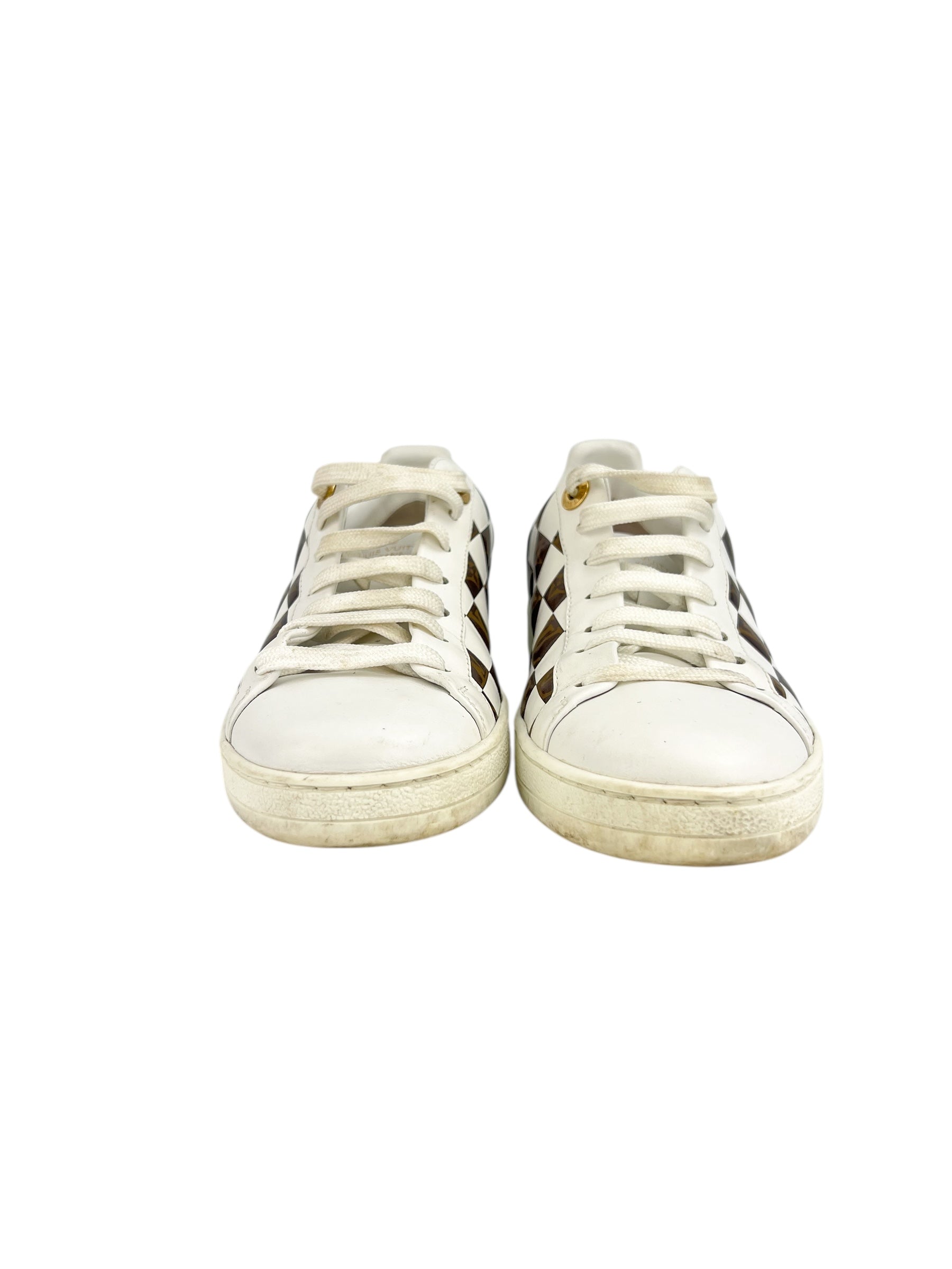 Louis Vuitton White Monogram Checkerboard Sneakers