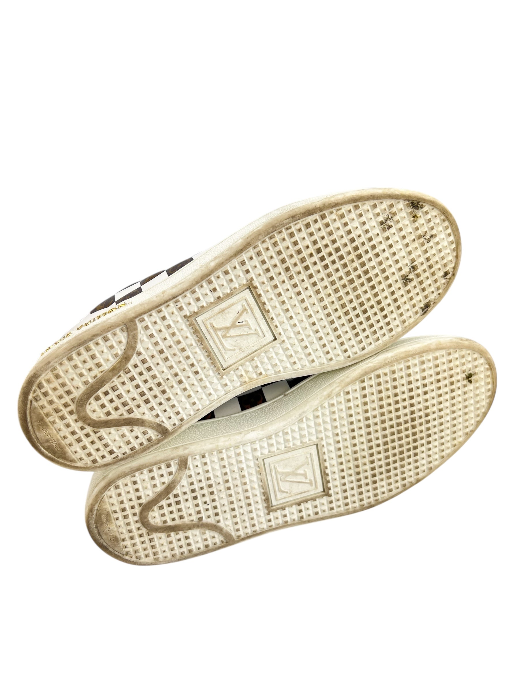 Louis Vuitton White Monogram Checkerboard Sneakers