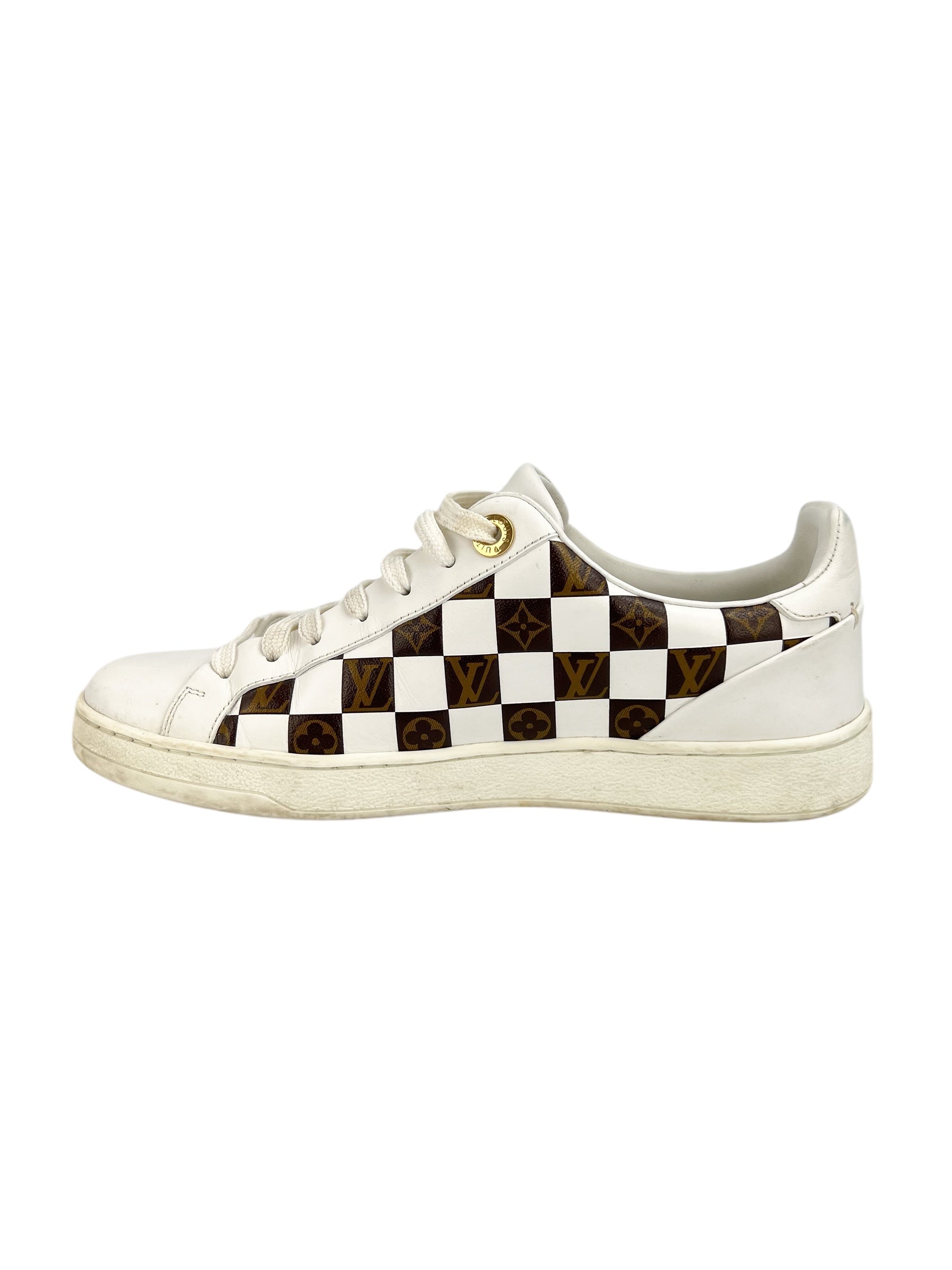 Louis Vuitton White Monogram Checkerboard Sneakers