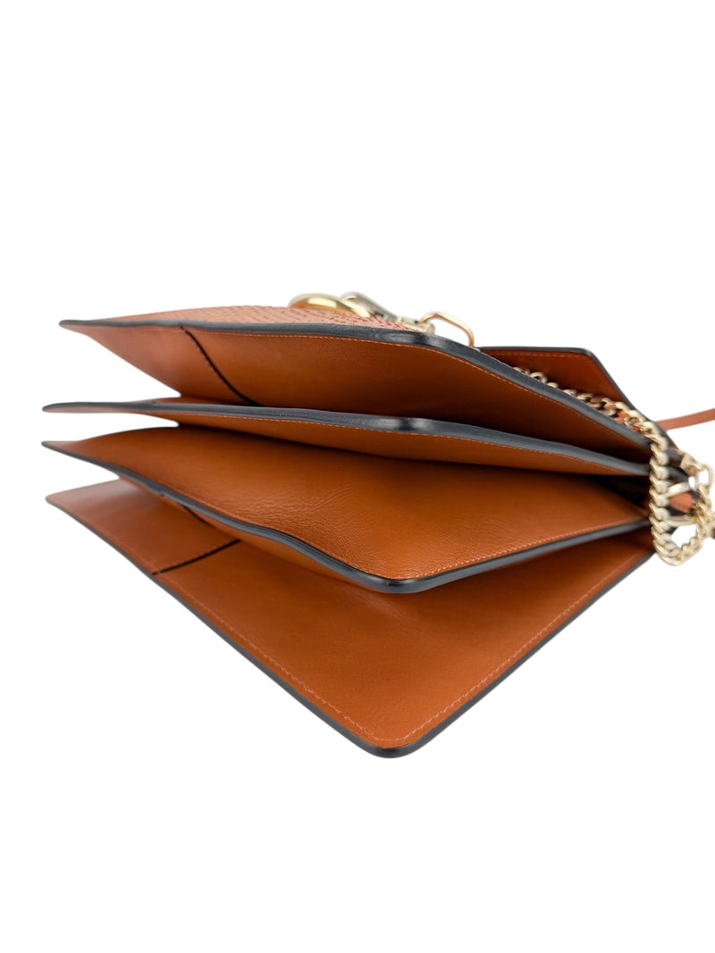 Chloe Snakeskin Colorblock Faye Crossbody Medium