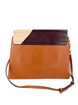 Chloe Snakeskin Colorblock Faye Crossbody Medium