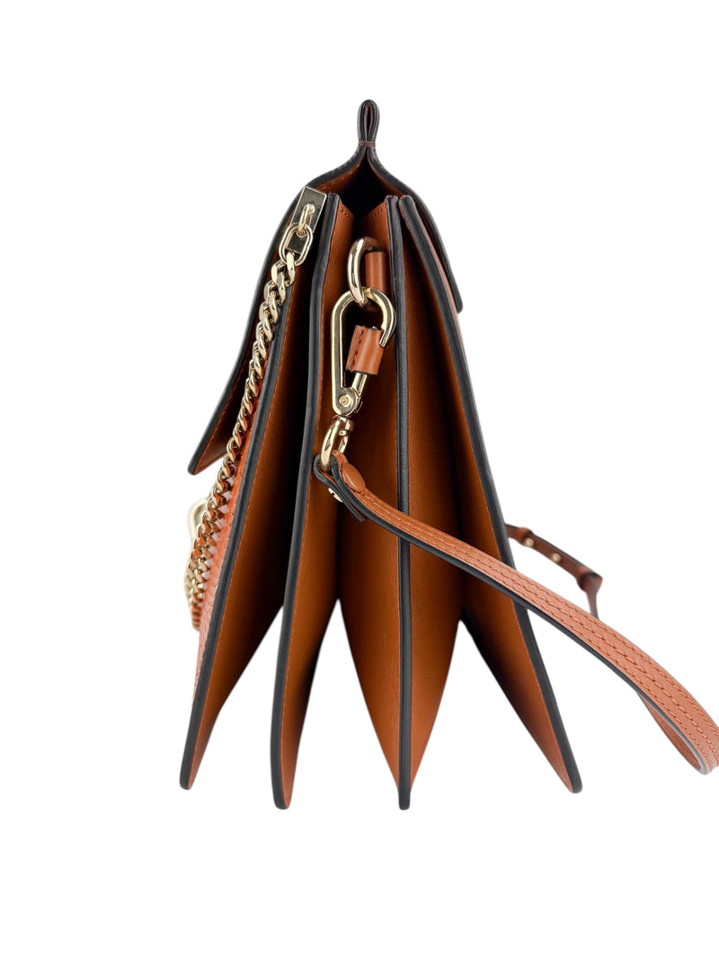 Chloe Snakeskin Colorblock Faye Crossbody Medium