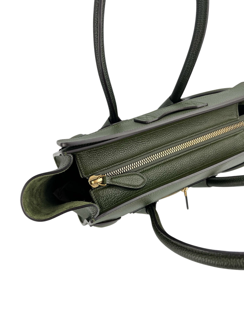 Celine Forest Green Micro Luggage Tote