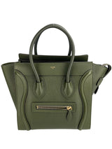 Celine Forest Green Micro Luggage Tote