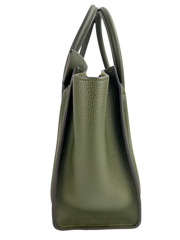 Celine Forest Green Micro Luggage Tote