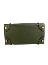 Celine Forest Green Micro Luggage Tote