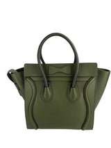 Celine Forest Green Micro Luggage Tote