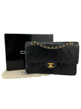 Chanel Vintage Medium Lambskin Double Flap W/ Box & Duster