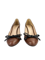 Prada Leather Bow Accent Pumps Size 37.5