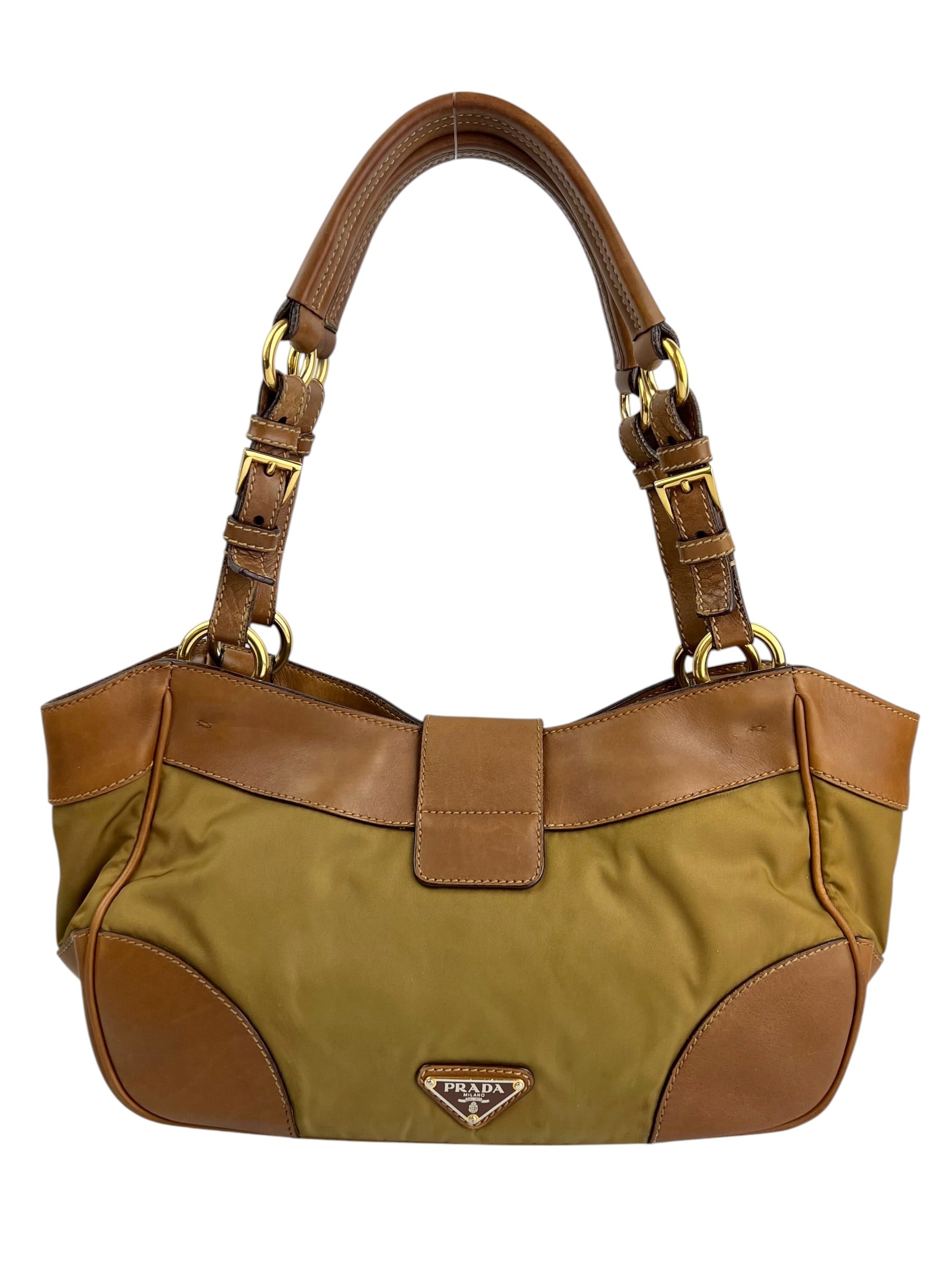 PRADA Vintage y2k ブラウン ナイロン ショルダーバッグ Prada Nylon Vintage Brown Prada Bag PRADA Authentic Vintage 90s