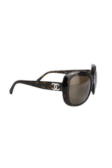 Chanel Tortoise Frame Sunglasses W/ Hard Case