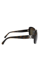Chanel Tortoise Frame Sunglasses W/ Hard Case