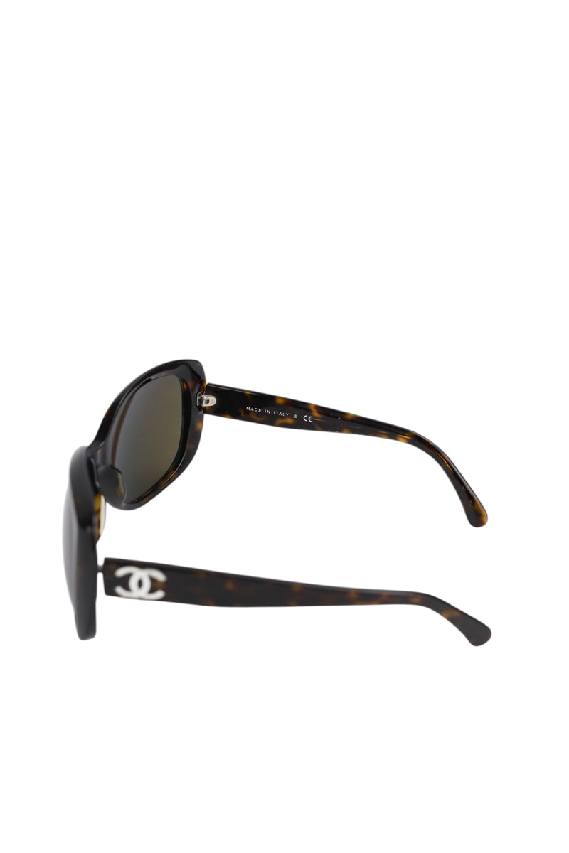 Chanel Tortoise Frame Sunglasses W/ Hard Case