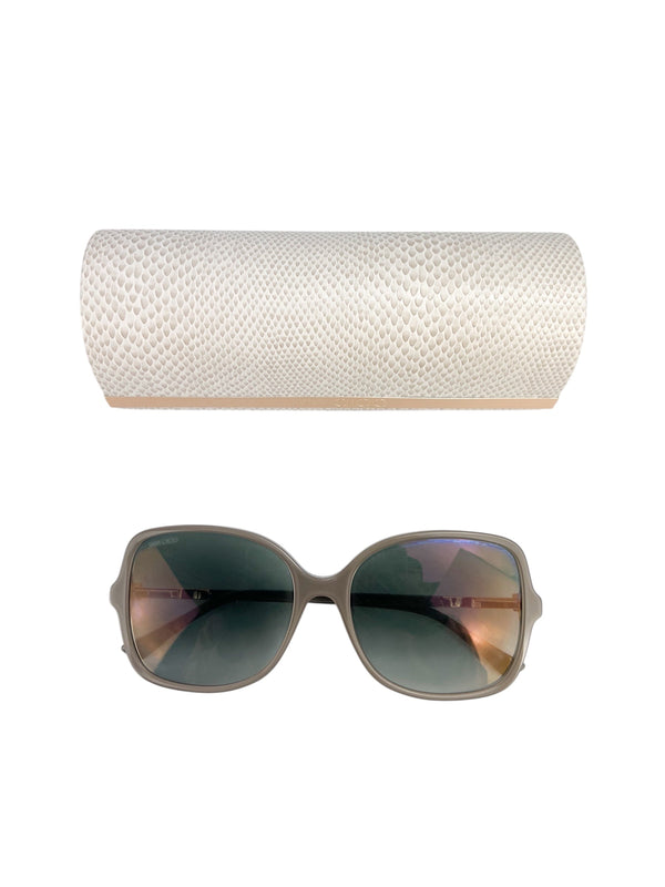 Jimmy Choo Grey Sunglasses in Case