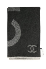 Chanel Charcoal Cashmere Scarf NWT