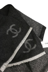 Chanel Charcoal Cashmere Scarf NWT
