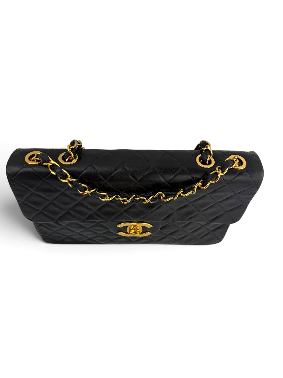 chanel-black-lambskin-vintage-maxi-5
