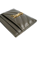 Saint Laurent Cassandra Army Green Card Holder