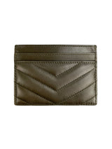 Saint Laurent Cassandra Army Green Card Holder