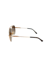 Jimmy Choo Rose Gold Aviator Sunglasses With Hard Case