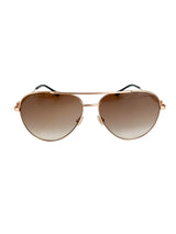 Jimmy Choo Rose Gold Aviator Sunglasses With Hard Case