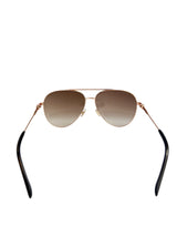 Jimmy Choo Rose Gold Aviator Sunglasses With Hard Case