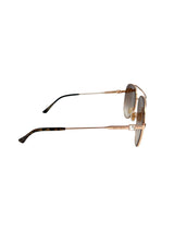 Jimmy Choo Rose Gold Aviator Sunglasses With Hard Case