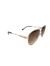 Jimmy Choo Rose Gold Aviator Sunglasses With Hard Case