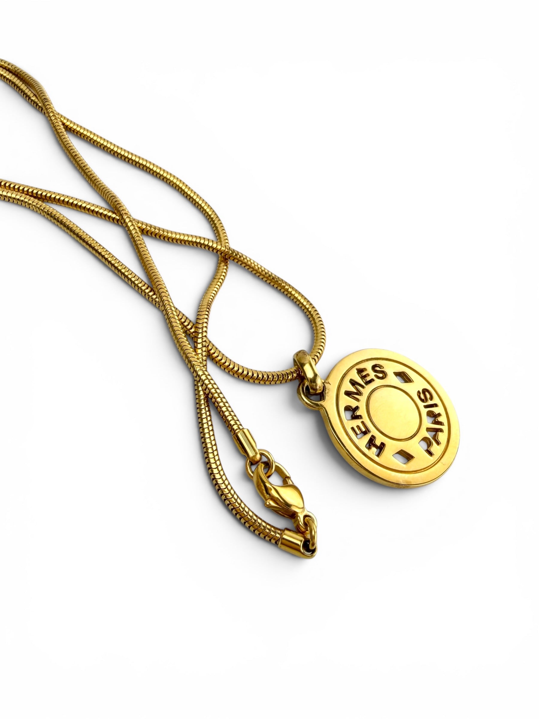 hermes-gold-tone-selle-logo-necklace--0