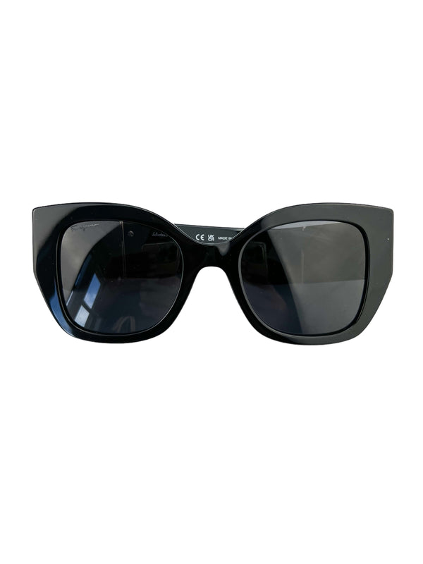 Salvatore Ferragamo Black Sunglasses W/ Case