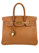 Hermes Birkin 35 Gold Veau Courchevel Gold Hardware