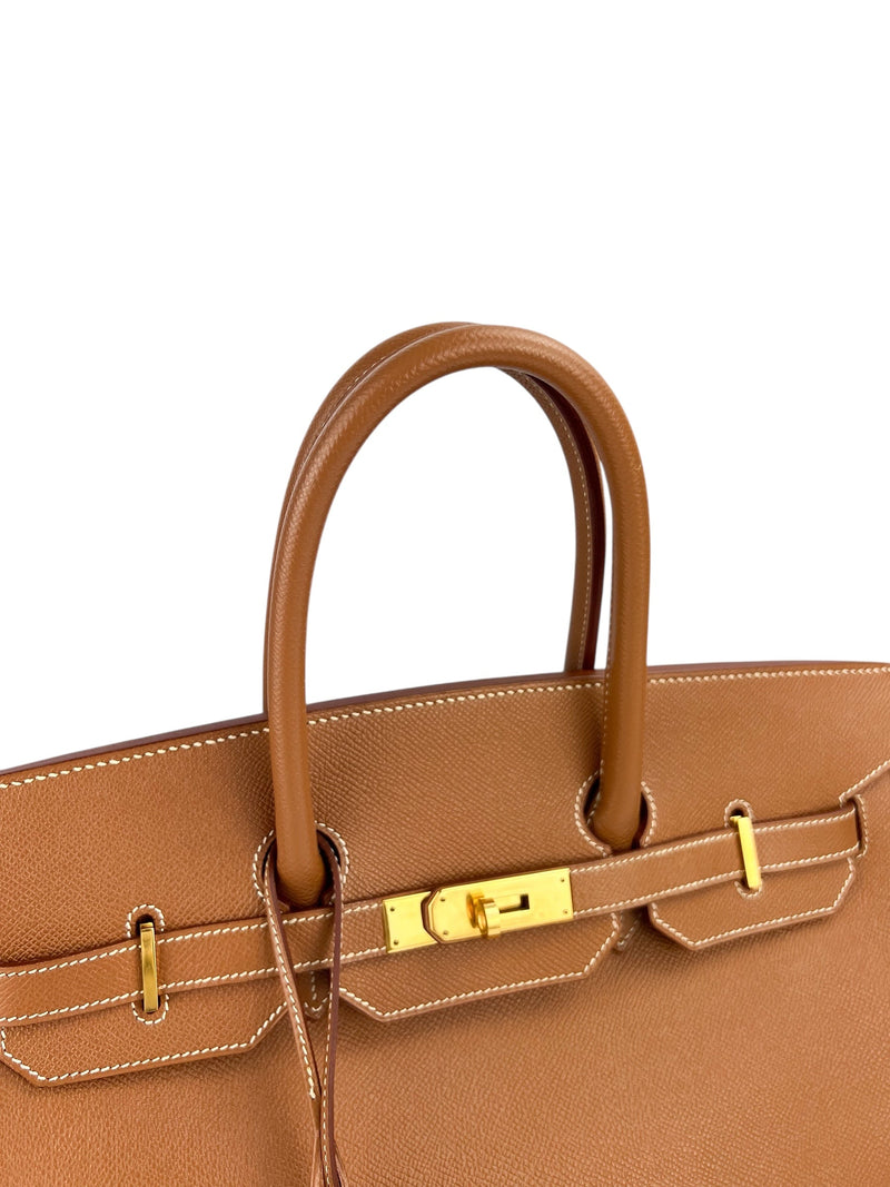 Hermes Birkin 35 Gold Veau Courchevel Gold Hardware