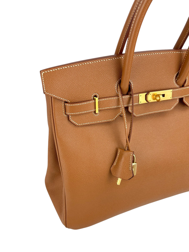 Hermes Birkin 35 Gold Veau Courchevel Gold Hardware