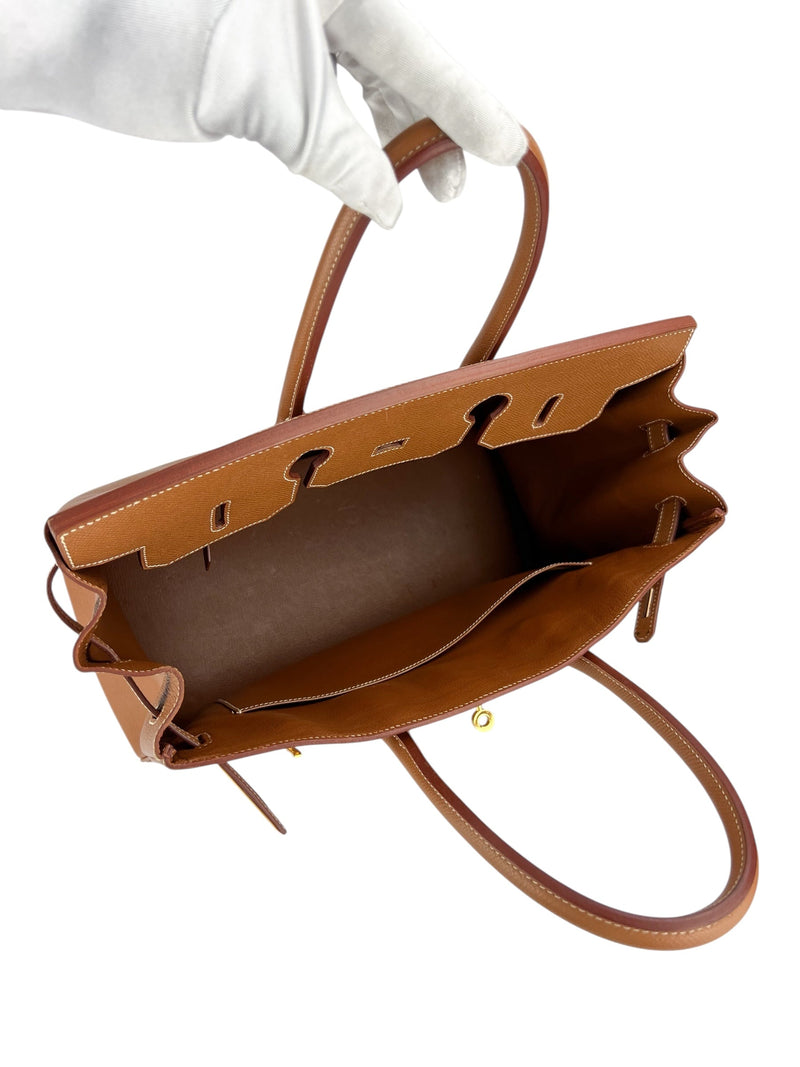 Hermes Birkin 35 Gold Veau Courchevel Gold Hardware