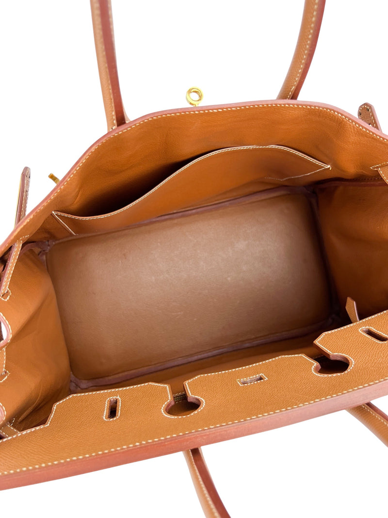 Hermes Birkin 35 Gold Veau Courchevel Gold Hardware