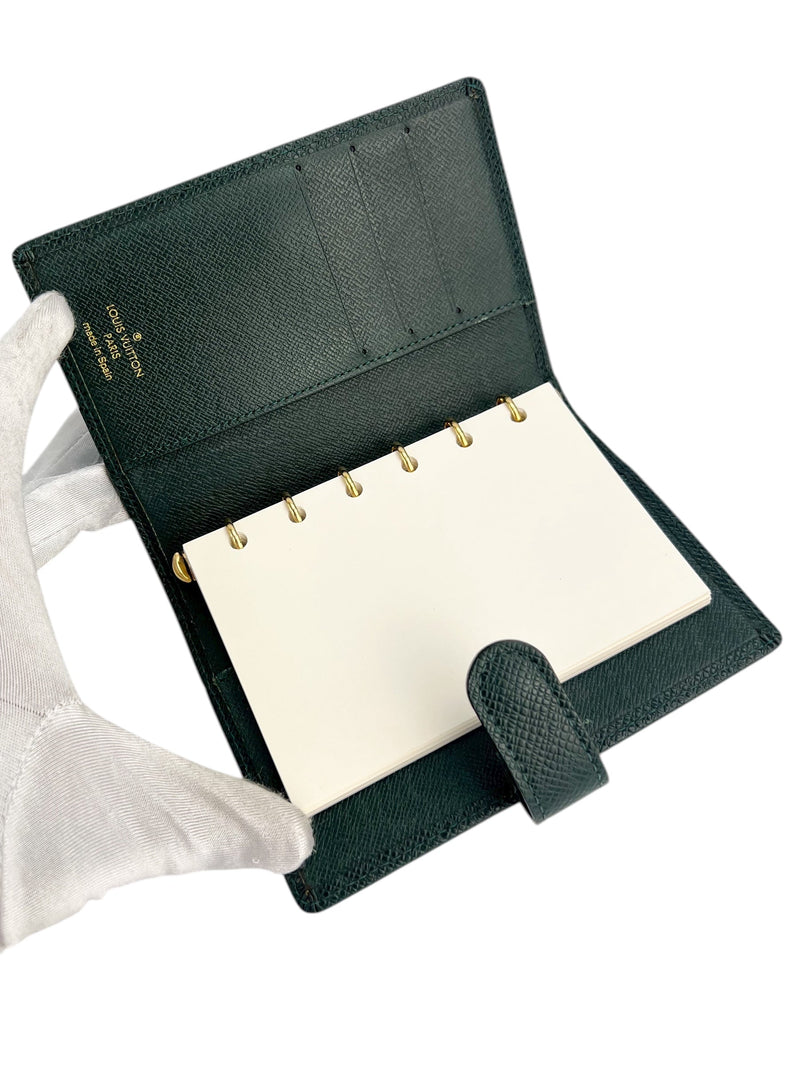 Louis Vuitton Green Taiga PM Agenda