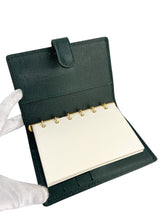 Louis Vuitton Green Taiga PM Agenda
