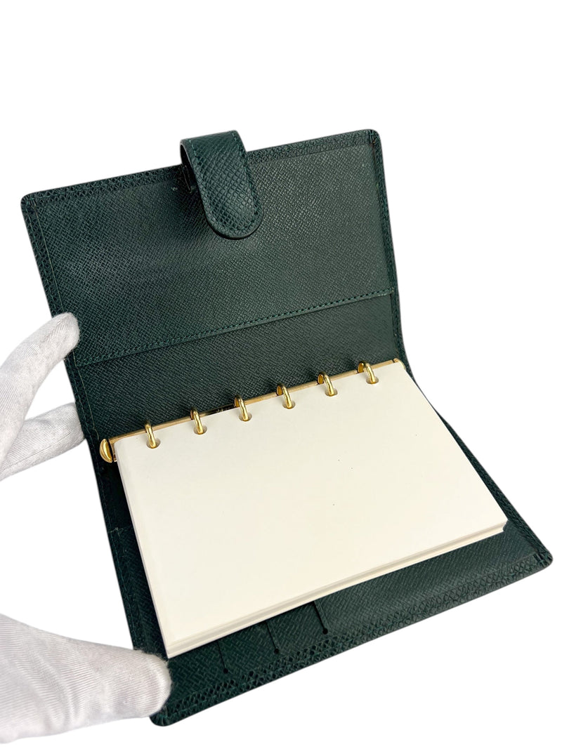 Louis Vuitton Green Taiga PM Agenda