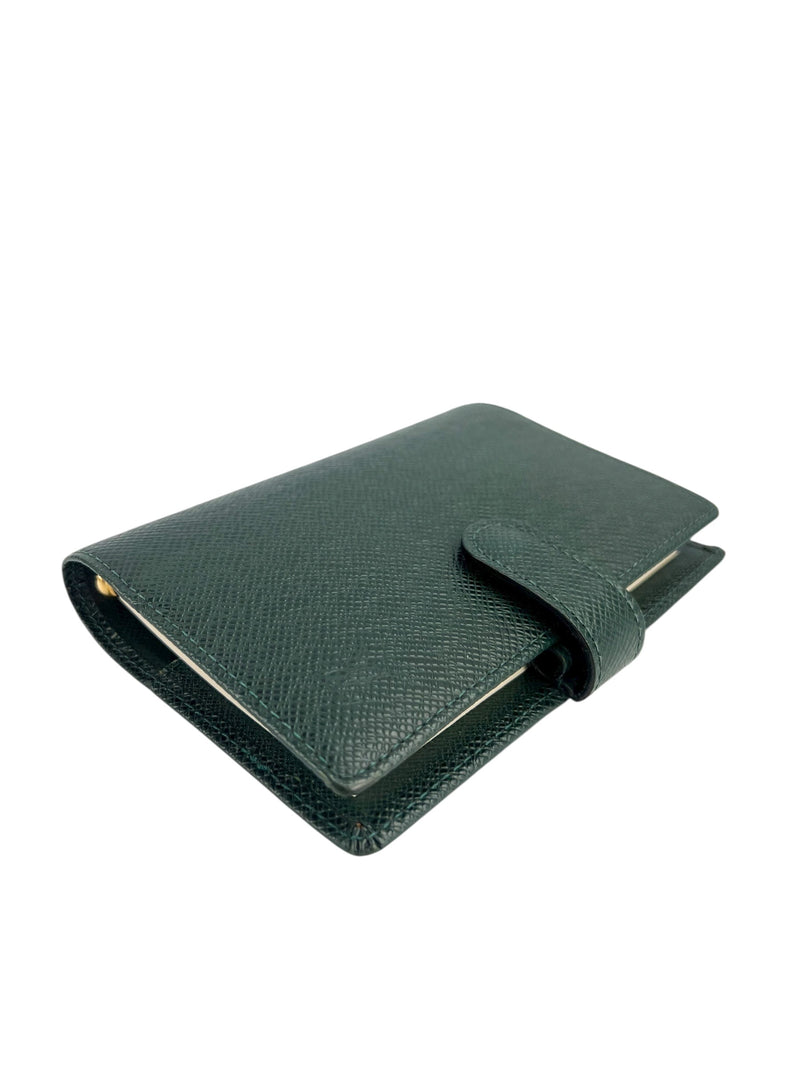 Louis Vuitton Green Taiga PM Agenda