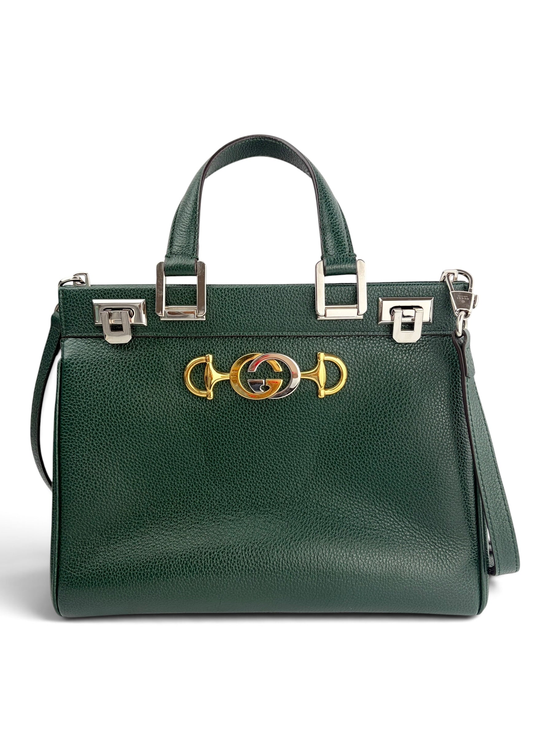 gucci-green-leather-small-zumi--0