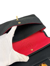 Chanel Black Jersey Vintage Small Double Flap Classic