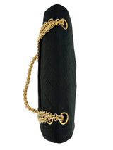 Chanel Black Jersey Vintage Small Double Flap Classic