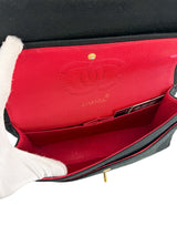 Chanel Black Jersey Vintage Small Double Flap Classic