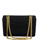 Chanel Black Jersey Vintage Small Double Flap Classic