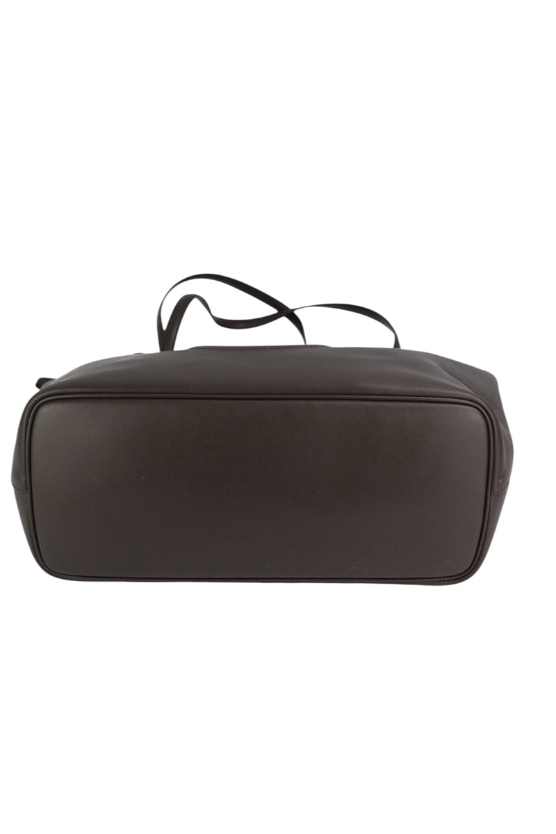 Salvatore Ferragamo Dark Grey Leather City Tote