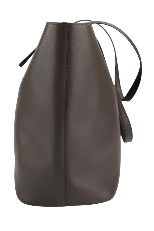 Salvatore Ferragamo Dark Grey Leather City Tote