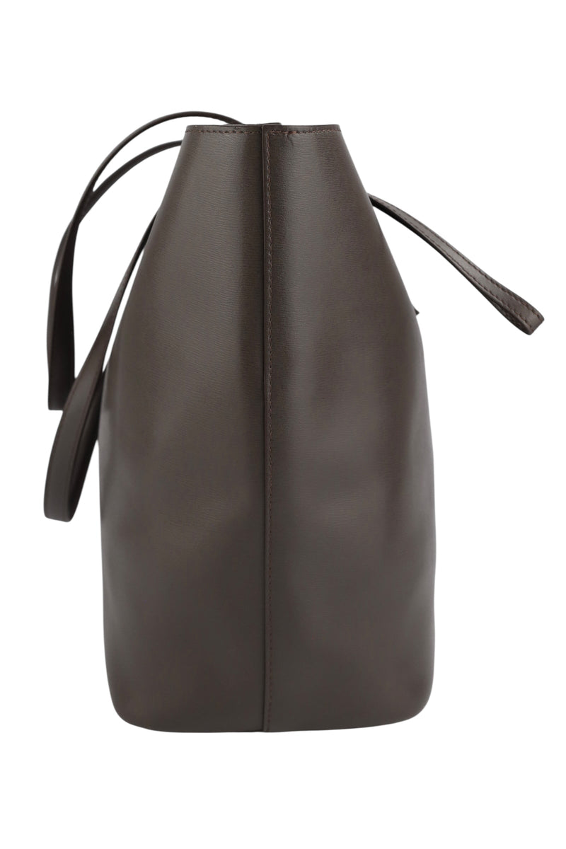 Salvatore Ferragamo Dark Grey Leather City Tote
