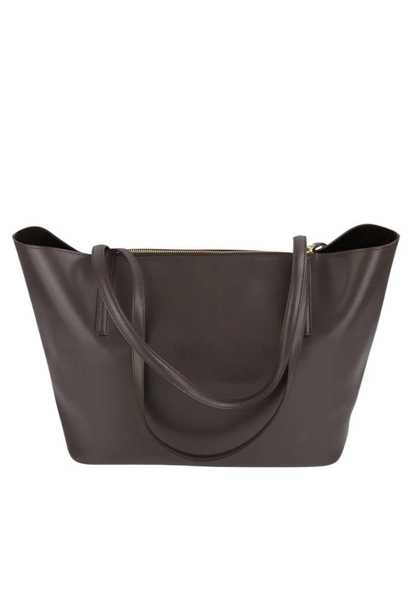 Salvatore Ferragamo Dark Grey Leather City Tote